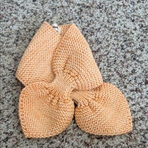 Misha and puff sledding scarf kids Cozy Knit Scarf in Peach